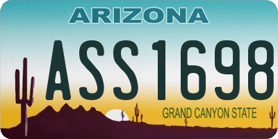 AZ license plate ASS1698