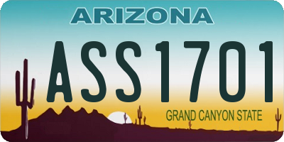 AZ license plate ASS1701
