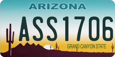 AZ license plate ASS1706