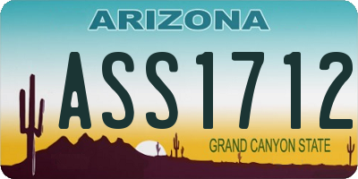 AZ license plate ASS1712