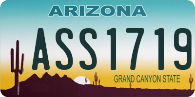 AZ license plate ASS1719