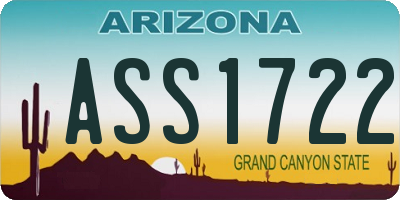 AZ license plate ASS1722