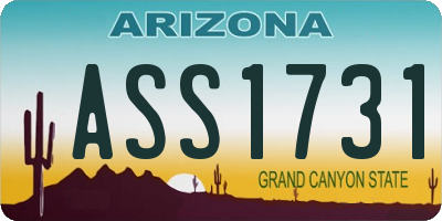 AZ license plate ASS1731