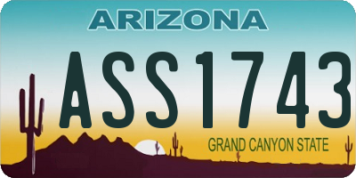 AZ license plate ASS1743