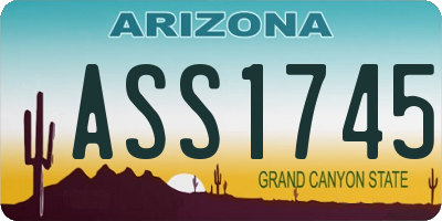 AZ license plate ASS1745