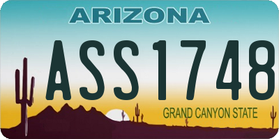 AZ license plate ASS1748