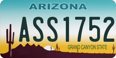 AZ license plate ASS1752