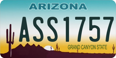 AZ license plate ASS1757