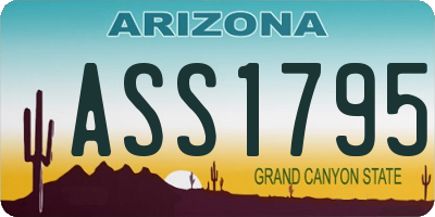 AZ license plate ASS1795