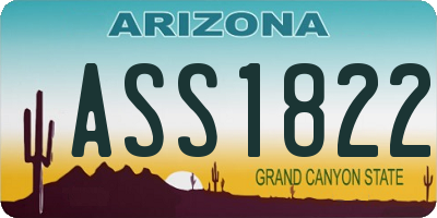 AZ license plate ASS1822