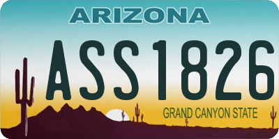 AZ license plate ASS1826