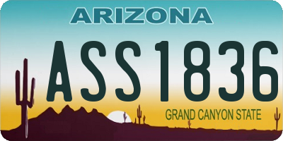AZ license plate ASS1836