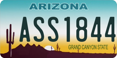 AZ license plate ASS1844