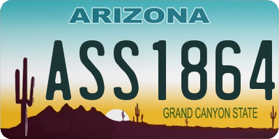 AZ license plate ASS1864