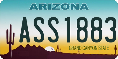 AZ license plate ASS1883