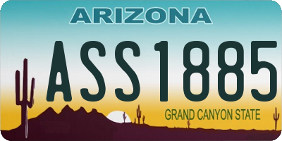 AZ license plate ASS1885