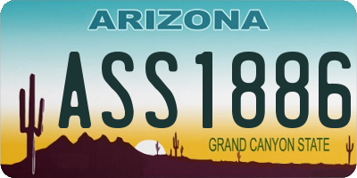 AZ license plate ASS1886