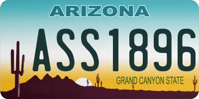 AZ license plate ASS1896