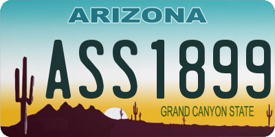 AZ license plate ASS1899