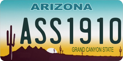 AZ license plate ASS1910