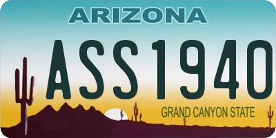 AZ license plate ASS1940