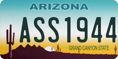 AZ license plate ASS1944