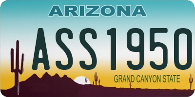 AZ license plate ASS1950