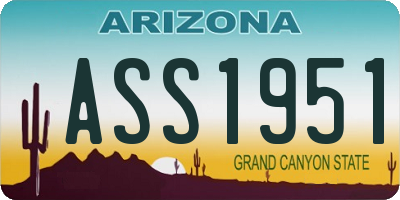 AZ license plate ASS1951