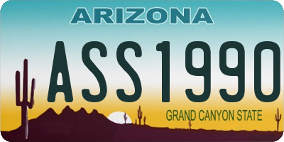 AZ license plate ASS1990