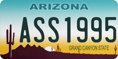 AZ license plate ASS1995