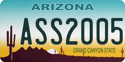AZ license plate ASS2005