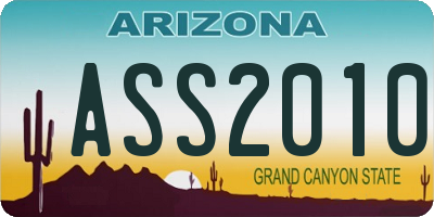 AZ license plate ASS2010