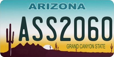 AZ license plate ASS2060