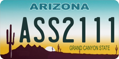 AZ license plate ASS2111