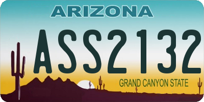 AZ license plate ASS2132