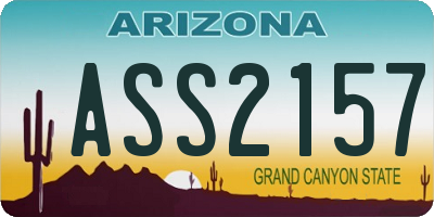 AZ license plate ASS2157