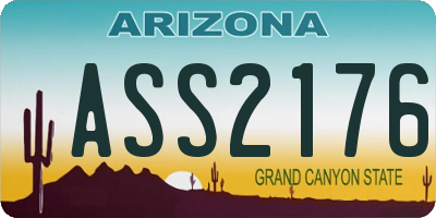 AZ license plate ASS2176