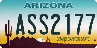 AZ license plate ASS2177