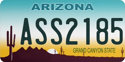 AZ license plate ASS2185