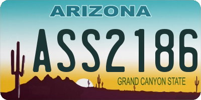 AZ license plate ASS2186