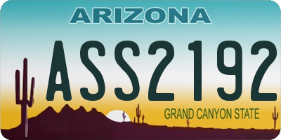 AZ license plate ASS2192