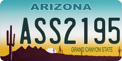 AZ license plate ASS2195