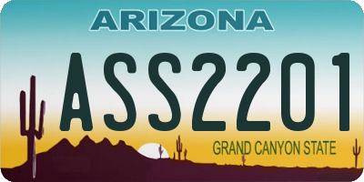 AZ license plate ASS2201