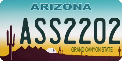 AZ license plate ASS2202