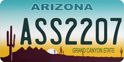 AZ license plate ASS2207