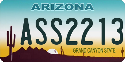 AZ license plate ASS2213