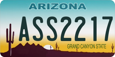 AZ license plate ASS2217