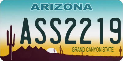 AZ license plate ASS2219