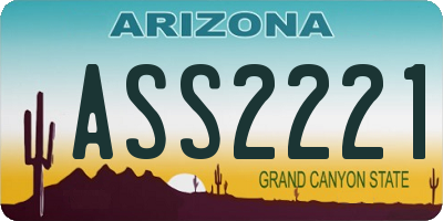 AZ license plate ASS2221
