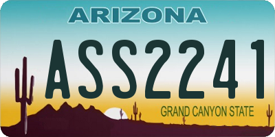 AZ license plate ASS2241
